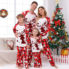 Plaid Patchwork Printed Parent-Child Loungewear Christmas Set GFTM-JJF32-109