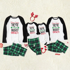 Christmas Letter Prints Long Sleeve Parent-child Loungewear Set GFTM-JJF90-358