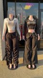Pre Order: About 7 work days shipping Lace See Through Long Sleeve Mesh Tops YUEM-220281