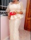Plus Size Lace Mesh Embroidered Top Long Skirt 2 Piece Set GXYY-8268