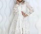 Plus Size Lace Lace Tie Shirt Dress GXYY-8173