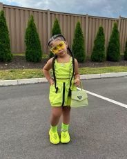 Kids Girls Casual Sling Zipper Short Two Piece Set GYAY-8110