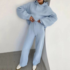Fashion Sport Hooded Sweatshirt Two Piece Pants Set YMZY-1930