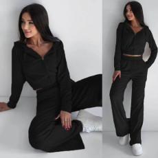Long Sleeve Hooded Sweatshirt Two Piece Pants Set YMZY-1941