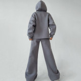 Long Sleeve Hooded Sweatshirt Loose 2 Piece Set YMZY-605