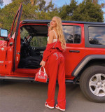 Hot Drill Letter Print Hoodies Loose Pants Suit YMZY-9637