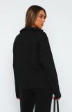 Long Sleeve Solid Color Sweater Two Piece Pants Suit YMZY-18076