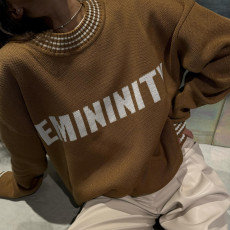 O Neck Print Knits Long Sleeve Sweater YMZY-11301