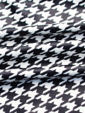 Black White Print 3/4 Sleeve Split Midi Dress SFY-2370
