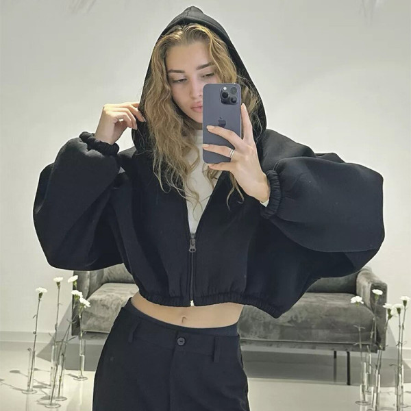 Fashion Long Sleeve Hooded Sweatshirt YMZY-61010