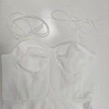 Plus Size Solid Color Sling Big Swing Maxi Dress GHHE-28341
