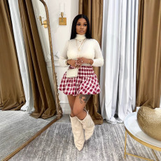 Sexy Plaid Print Ultra Short Pod Skirt SFY-614