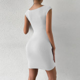 Sleeveless Solid Color Knits Mini Dress GYSQ-CDCJ1010