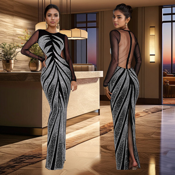 Sleeveless Hot Drill Sexy Bodycon Dress BY-7150
