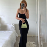 Solid Color Slim Sling Maxi Dress GPBY-15435