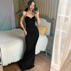 Sexy Sling Tie Up Backless Maxi Dress GPBY-14721