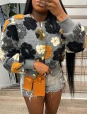 Casual Jacquard Plush Coat GMJL-XH031