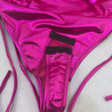 Drawstring Wrap Bodysuit And Skirt Sexy Suit GPBY-14426