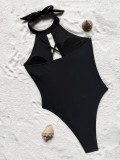 Sexy Halterneck Bikinis One Piece Swimsuit CASF-6629