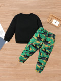 Kids Long Sleeve Pullover Camouflage Pants Suit GYMF-148