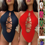 Sexy Halterneck Bikinis One Piece Swimsuit CASF-6629