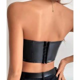 Solid Color Glossy PU Leather Vest GPBY-2122