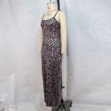 Print Backless Slim Sling Maxi Dress GPBY-15818