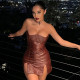 PU Leather Skinny Backless Tube Top Dress GPBY-13532