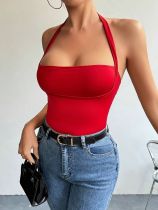 Sexy Halterneck Backless Sexy Vest GYSQ-CVEA0870