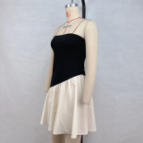 Pleated Splicing Tube Tops Dress GPBY-15791