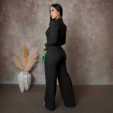 Long Sleeve Sport Solid Color Pants Suit OSM-4468