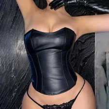 Sexy PU Leather Tube Tops Vest GPBY-101014