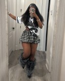Printed Ultra Short Puffy Skirt LSD-2319