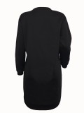 Sport Casual Padded Thickened Sweatshirt Dress GCNF-57551