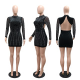 Hot Drill Backless Mini Dress CYA-901575