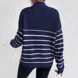 Long Sleeve Zipper Pullover Sweater GDAM-1022
