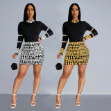 Hot Drill Long Sleeve Midi Dress BY-7138