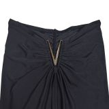 V Neck Slolid Color Tube Top Dress BY-7135