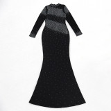 Plus Size Hot Drill See Through Maxi Dress NY-3352