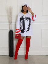 Letter Print Loose Casual Dress GFTF-8805