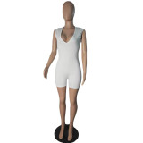 V Neck Sleeveless Slim Romper GCNF-0115