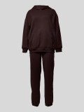 Padded Sports Loose Hooded Drawstring Pants Set MIL-136