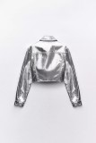 PU Leather Lapel Jacket Coats YUMT-YMT118