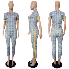 Fashion Print Short Sleeve Pants 2 Piece Set LSL-8031