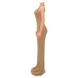 Mesh Hot Drill See Through Club Dress GOSD-6777