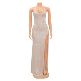 Sexy Sequin Split Bandage Dress GOSD-6784