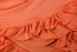 Deep V Neck Tie Up Ruffles Two Piece Skirts Set YMYF-0876
