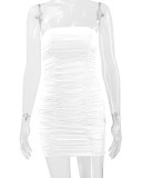 Sexy Solid Color Tube Tops Dress YMYF-857