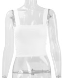 Sexy Solid Color Sleeveless Tank Tops YMYF-0893