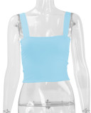 Sexy Solid Color Sleeveless Tank Tops YMYF-0893